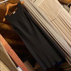 Simple Black Linen Shift Dress